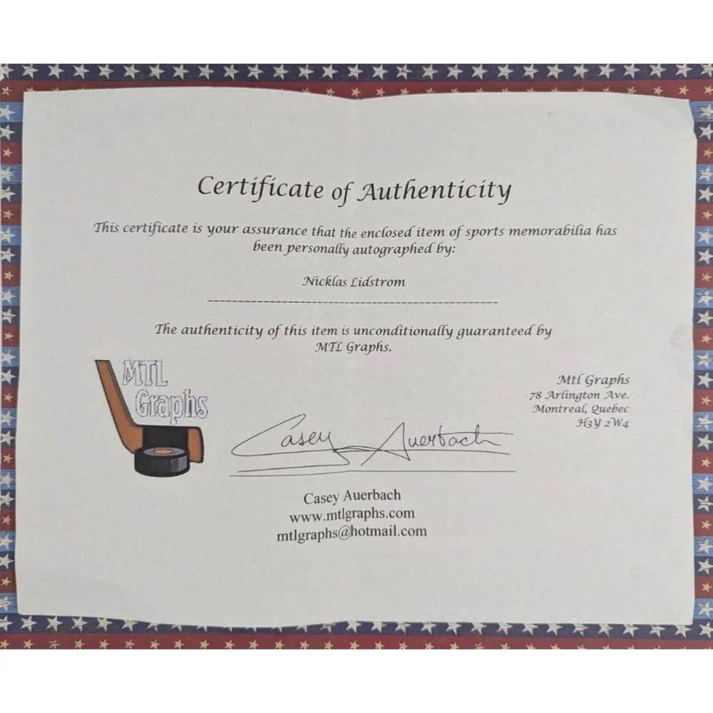 Nicklas Lidstrom #5 Signed 8 x 10 Photo Autographed NHL Detroit Red Wings COA - Picture 7 of 8